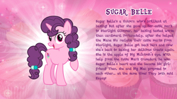 Size: 1280x719 | Tagged: safe, artist:andoanimalia, imported from derpibooru, sugar belle, bio, cupcake, food