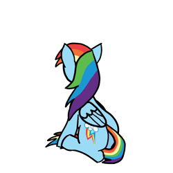 Size: 3840x3840 | Tagged: safe, artist:byteslice, imported from derpibooru, rainbow dash, pegasus, pony, female, looking away, mare, simple background, sitting, sitting on tail, solo, transparent background, wings