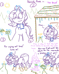 Size: 4779x6013 | Tagged: safe, artist:adorkabletwilightandfriends, imported from derpibooru, spike, starlight glimmer, dragon, pony, unicorn, comic:adorkable twilight and friends, adorkable, adorkable friends, angry, boots, christmas, christmas decorations, christmas lights, clothes, comic, cute, dork, family, female, friendship, funny, glowing horn, happy, hearth warming decorations, hearths warming, holiday, horn, humor, magic, male, mare, nature, outdoors, plug, preparation, relatable, scarf, shoes, silly, slice of life, telekinesis, winter