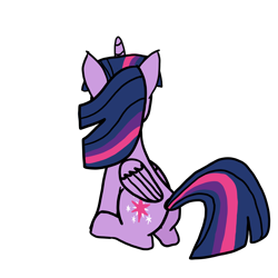 Size: 3840x3840 | Tagged: safe, artist:byteslice, imported from derpibooru, twilight sparkle, alicorn, pony, female, folded wings, looking away, mare, simple background, sitting, solo, transparent background, twilight sparkle (alicorn), wings