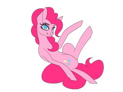 Size: 1600x1200 | Tagged: safe, artist:minelvi, imported from derpibooru, pinkie pie, earth pony, pony, eyelashes, female, mare, simple background, smiling, solo, transparent background