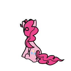 Size: 3840x3840 | Tagged: safe, artist:byteslice, imported from derpibooru, pinkie pie, earth pony, pony, female, looking away, mare, simple background, sitting, solo, transparent background