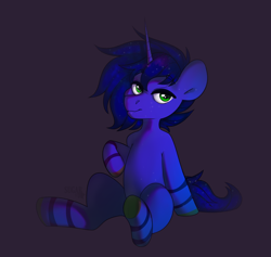 Size: 2780x2635 | Tagged: safe, artist:sugarstar, imported from derpibooru, oc, oc only, pony, unicorn, high res, horn, looking at you, male, rcf community, simple background, sitting, solo, stallion