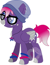 Size: 408x533 | Tagged: safe, artist:pure-blue-heart, imported from derpibooru, oc, oc only, oc:pure heart, pegasus, pony, female, glasses, mare, simple background, solo, transparent background, two toned wings, wings