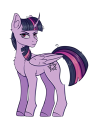 Size: 1367x1800 | Tagged: safe, artist:silverst, artist:tanatos, imported from derpibooru, mean twilight sparkle, alicorn, pony, the mean 6, alternate cutie mark, full body, pentagram, simple background, solo, white background