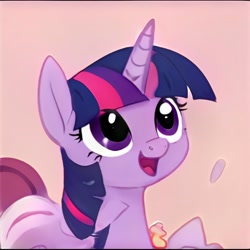 Size: 1024x1024 | Tagged: safe, artist:thisponydoesnotexist, imported from derpibooru, twilight sparkle, pony, ai content, ai generated, female, generator:thisponydoesnotexist, neural network, not twilight sparkle, simple background, solo