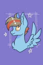 Size: 2000x3000 | Tagged: safe, artist:stralight-j, imported from derpibooru, oc, oc only, pegasus, pony, bust, ponysona, profile picture, smiling, solo