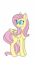 Size: 899x1599 | Tagged: safe, artist:starlight-j, imported from derpibooru, fluttershy, pegasus, pony, colored, flat colors, smiling, solo