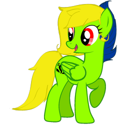 Size: 868x921 | Tagged: safe, artist:amgiwolf, imported from derpibooru, oc, oc only, oc:viexy ams, pegasus, pony, eyelashes, female, looking back, mare, pegasus oc, raised hoof, simple background, solo, transparent background, wings