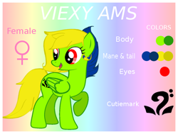 Size: 824x624 | Tagged: safe, artist:amgiwolf, imported from derpibooru, oc, oc only, oc:viexy ams, pegasus, pony, eyelashes, female, looking back, mare, pegasus oc, raised hoof, reference sheet, solo, wings