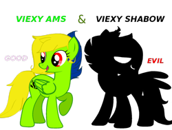 Size: 824x624 | Tagged: safe, artist:amgiwolf, imported from derpibooru, oc, oc only, oc:viexy ams, pegasus, pony, duality, eyelashes, female, looking back, mare, pegasus oc, raised hoof, silhouette, simple background, transparent background, wings