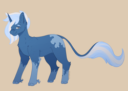 Size: 3500x2500 | Tagged: safe, artist:nyota71, imported from derpibooru, oc, oc only, oc:comet, pony, unicorn, blank flank, cheek fluff, colored hooves, ear fluff, leonine tail, male, simple background, solo, spots, stallion