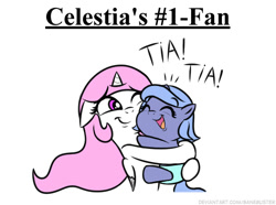 Size: 566x420 | Tagged: safe, artist:banebuster, imported from derpibooru, princess celestia, princess luna, alicorn, pony, series:tiny tia, baby, butt touch, cewestia, cute, cutelestia, daaaaaaaaaaaw, diaper, embrace, eyes closed, female, filly, floppy ears, hnnng, holding, holding a pony, hoof on butt, hug, lunabetes, one eye closed, pink-mane celestia, royal sisters, sibling love, siblings, simple background, sisterly love, sisters, weapons-grade cute, white background, woona, younger