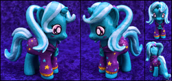 Size: 2048x963 | Tagged: safe, artist:krazykariana, imported from derpibooru, trixie, alternate hairstyle, babysitter trixie, clothes, hoodie