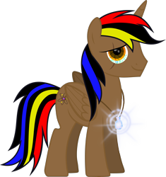 Size: 6006x6390 | Tagged: safe, artist:lincolnbrewsterfan, derpibooru exclusive, imported from derpibooru, oc, oc only, oc:strange quark, alicorn, pony, derpibooru community collaboration, 2021 community collab, alicorn oc, cyber eye, cyber grooves, cybernetic eyes, happy, horn, infinity stones, jewelry, male, necklace, scar, simple background, smiling, smiling at the camera, smiling at the viewer, smiling at you, solo, solo male, space stone, transparent background, wings