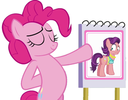 Size: 862x679 | Tagged: artist needed, safe, edit, imported from derpibooru, pinkie pie, spoiled rich, earth pony, pony, butt, exploitable meme, faic, female, mare, meme, plot, simple background, vector, white background