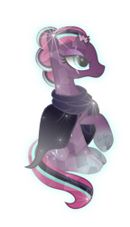 Size: 4646x8050 | Tagged: safe, artist:lincolnbrewsterfan, derpibooru exclusive, imported from derpibooru, fizzlepop berrytwist, tempest shadow, crystal pony, pony, unicorn, my little pony: the movie, absurd resolution, alternate hairstyle, broken horn, clothes, crystallized, crystallized pony, female, hoof designs, horn, inkscape, looking forward, mare, movie show style, rainbow power, rainbow power-ified, raised hoof, scar, scarf, showified, simple background, smiling, storm king's emblem, transparent background, vector