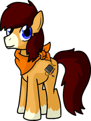 Size: 419x561 | Tagged: safe, artist:baumbs, imported from derpibooru, oc, oc only, earth pony, pony, derpibooru community collaboration, 2021 community collab, bandana, male, ponysona, pose, simple background, stallion, transparent background