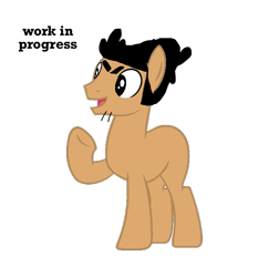 Size: 1233x1268 | Tagged: artist needed, source needed, safe, artist:mario101, imported from derpibooru, earth pony, pony, blank flank, bobby santiango, ponified, simple background, solo, the loud house, transparent background, wip