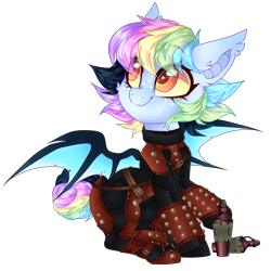 Size: 3000x3000 | Tagged: safe, artist:_spacemonkeyz_, imported from derpibooru, oc, oc only, oc:pidge, bat pony, pony, dark brotherhood, simple background, skooma, skyrim, solo, the elder scrolls, transparent background