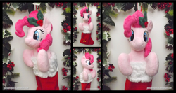 Size: 3285x1754 | Tagged: safe, artist:peruserofpieces, imported from derpibooru, pinkie pie, earth pony, pony, christmas, christmas stocking, cute, female, garland, holiday, holly, looking at you, mare, peruserofpieces is trying to murder us, smiling, smiling at you, solo