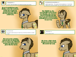 Size: 1502x1128 | Tagged: safe, artist:multimod, imported from derpibooru, doctor whooves, time turner, earth pony, pony, lovestruck derpy, comic, dialogue, male, necktie, solo, stallion