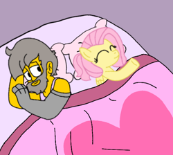 Size: 688x617 | Tagged: safe, artist:haileykitty69, imported from derpibooru, fluttershy, human, pegasus, beard, crossover, crossover shipping, facial hair, fluttermour, future, my little pony, seymour skinner, shipping, the simpsons