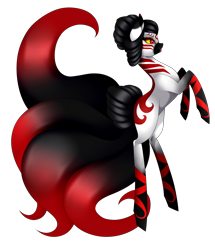 Size: 3100x3600 | Tagged: safe, artist:minelvi, imported from derpibooru, oc, oc only, earth pony, pony, earth pony oc, hair bun, multiple tails, rearing, simple background, solo, transparent background