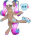 Size: 1280x1382 | Tagged: safe, artist:bebraveforme, artist:reptaurdrawsmlp, artist:tired-horse-studios, imported from derpibooru, oc, oc only, earth pony, pony, deviantart watermark, female, heterochromia, mare, obtrusive watermark, simple background, solo, teddy bear, transparent background, watermark