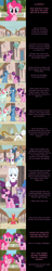 Size: 2000x10388 | Tagged: safe, artist:mlp-silver-quill, imported from derpibooru, big macintosh, double diamond, night glider, party favor, pinkie pie, sugar belle, earth pony, pegasus, pony, unicorn, comic:pinkie pie says goodnight, angry, bad future, clothes, comic, crying, flashback, open mouth, our town, scarf, wagon