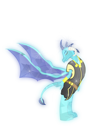 Size: 5858x7870 | Tagged: safe, alternate version, artist:lincolnbrewsterfan, derpibooru exclusive, edit, editor:nc-tv, imported from derpibooru, princess ember, dragon, clothes, cosplay, costume, crystal dragon, crystalline, dragoness, eyes closed, female, mortal kombat, simple background, smiling, solo, spread wings, standing, transparent background, wings