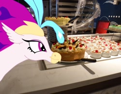 Size: 1280x998 | Tagged: safe, artist:oceanrailroader, imported from derpibooru, queen novo, hippogriff, my little pony: the movie, cake, female, food, irl, photo, smiling, solo