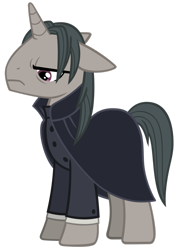 Size: 1280x1805 | Tagged: safe, artist:andoanimalia, imported from derpibooru, professor flintheart, pony, unicorn, a hearth's warming tail, clothes, male, severus snape, simple background, solo, stallion, transparent background, vector