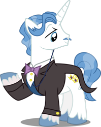 Size: 2184x2746 | Tagged: safe, artist:dashiesparkle, imported from derpibooru, fancypants, pony, unicorn, bowtie, clothes, facial hair, high res, male, monocle, moustache, raised hoof, simple background, solo, stallion, transparent background, tuxedo, vector