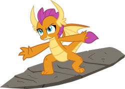 Size: 2926x2084 | Tagged: safe, anonymous artist, derpibooru exclusive, imported from derpibooru, smolder, dragon, sweet and smoky, .svg available, claws, confident, dragon lands, dragoness, female, horns, lava, lava surfing, simple background, smiling, smugder, solo, spread wings, surfboard, surfing, svg, transparent background, vector, wings