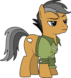 Size: 736x800 | Tagged: artist needed, safe, artist:elizalikesapplejuice, imported from derpibooru, quibble pants, earth pony, pony, stranger than fan fiction, clothes, male, simple background, solo, solo male, stallion, white background