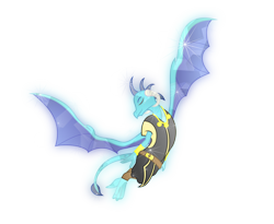 Size: 7000x5746 | Tagged: safe, artist:lincolnbrewsterfan, derpibooru exclusive, imported from derpibooru, princess ember, dragon, clothes, cosplay, costume, crystal dragon, crystalline, dragoness, eyes closed, female, flying, mortal kombat, simple background, smiling, solo, transparent background, wings