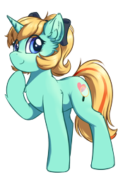 Size: 1200x1800 | Tagged: safe, artist:ravistdash, derpibooru exclusive, imported from derpibooru, oc, oc only, oc:diamonody, pony, unicorn, derpibooru community collaboration, 2021 community collab, raised hoof, simple background, solo, standing, transparent background