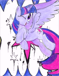 Size: 10192x13136 | Tagged: safe, artist:johnerose126, imported from derpibooru, twilight sparkle, alicorn, pony, absurd file size, absurd resolution, magic, solo, traditional art, twilight sparkle (alicorn)