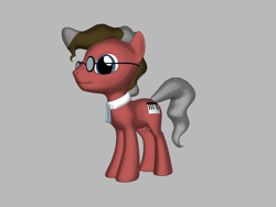 Size: 2000x1500 | Tagged: safe, artist:0nautile18e26, artist:taionafan369, imported from derpibooru, oc, oc only, oc:michael creber, earth pony, pony, pony creator, 3d, 3d pony creator, creber music, cutie mark artist:0nautile18e26, earth pony oc, glasses, male, michael creber, necktie, ponified, pony form, ponylumen, simple background, solo, transparent background