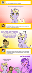 Size: 750x1696 | Tagged: safe, artist:scorpiogustavo, imported from derpibooru, amethyst star, derpy hooves, dinky hooves, doctor whooves, sparkler, time turner, pony, lovestruck derpy, blushing, female, filly, male, mare, stallion, wing hands, wings