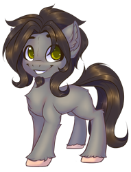 Size: 985x1287 | Tagged: safe, artist:falafeljake, imported from derpibooru, oc, oc:fanciful dust, oc:unreal sergey, earth pony, pony, derpibooru community collaboration, 2021 community collab, blank flank, facial hair, goatee, simple background, transparent background