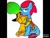 Size: 564x423 | Tagged: artist needed, safe, imported from derpibooru, pony, crossover, hat, hug, ponified, sylvia, sylvia (wander over yonder), wander (wander over yonder), wander over yonder