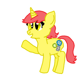 Size: 1280x1280 | Tagged: safe, artist:nightshadowmlp, imported from derpibooru, oc, oc only, oc:game point, pony, unicorn, derpibooru community collaboration, 2021 community collab, female, firealpaca, mare, raised hoof, simple background, smiling, solo, transparent background