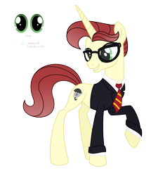 Size: 2017x2245 | Tagged: safe, artist:darbypop1, imported from derpibooru, oc, oc only, oc:bravo bond, pony, unicorn, clothes, glasses, male, necktie, simple background, solo, stallion, suit, transparent background