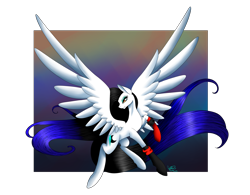 Size: 3200x2500 | Tagged: safe, artist:minelvi, imported from derpibooru, oc, oc only, oc:cyan crystal, pegasus, pony, pegasus oc, simple background, solo, spread wings, transparent background, wings