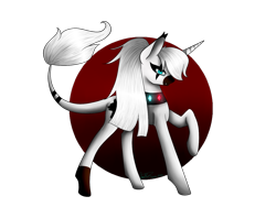 Size: 1600x1200 | Tagged: safe, artist:minelvi, imported from derpibooru, oc, oc only, pony, unicorn, horn, leonine tail, raised hoof, simple background, solo, transparent background, unicorn oc