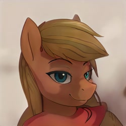 Size: 1024x1024 | Tagged: safe, artist:thisponydoesnotexist, imported from derpibooru, oc, oc only, earth pony, pony, ai content, ai generated, cloak, clothes, generator:thisponydoesnotexist, male, neural network, not applejack, smiling, smirk, solo, stallion