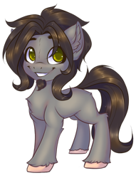 Size: 518x677 | Tagged: safe, artist:falafeljake, imported from derpibooru, oc, oc:unreal sergey, earth pony, pony, derpibooru community collaboration, 2021 community collab, blank flank, facial hair, goatee, simple background, transparent background