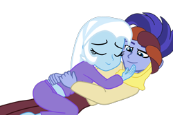 Size: 2464x1648 | Tagged: safe, artist:gmaplay, imported from derpibooru, hoo'far, trixie, equestria girls, cute, diatrixes, equestria girls-ified, female, male, mimir, shipping, simple background, solo, straight, transparent background, trixfar